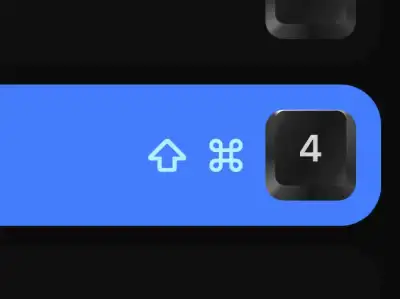 Shift + Command + 4 keyboard shortcut